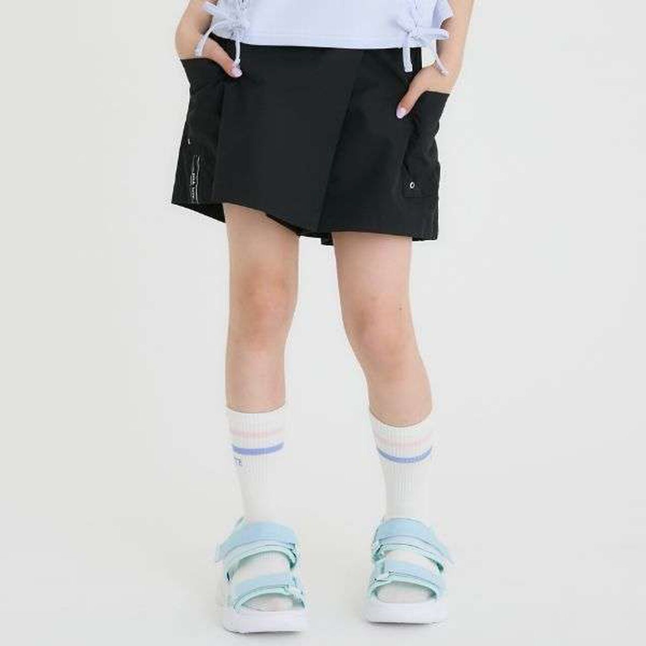 [Land and Water Use] Wrap Skirt Shorts,Black, large image number 17