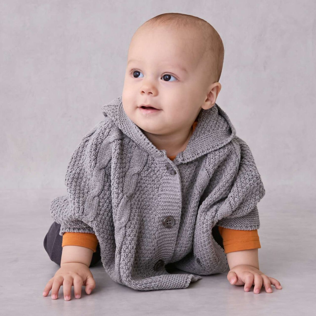 Knit Cape,Ivory, large image number 1