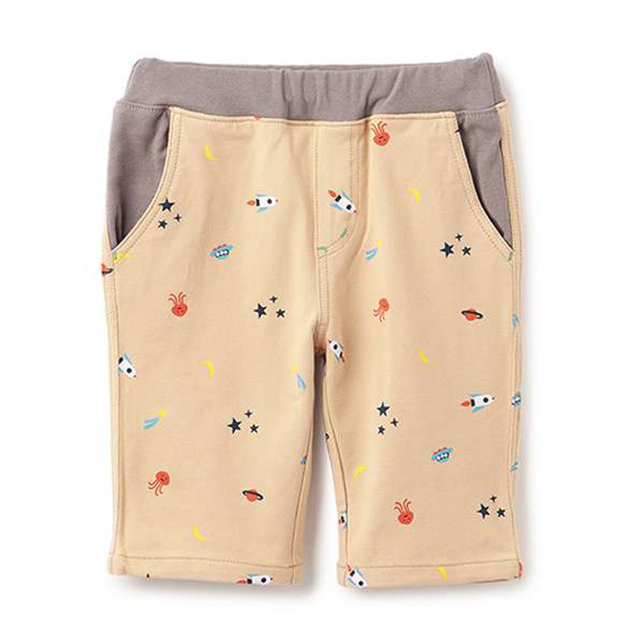 Space Pattern 6/10 Length Pants,Beige, large image number 0
