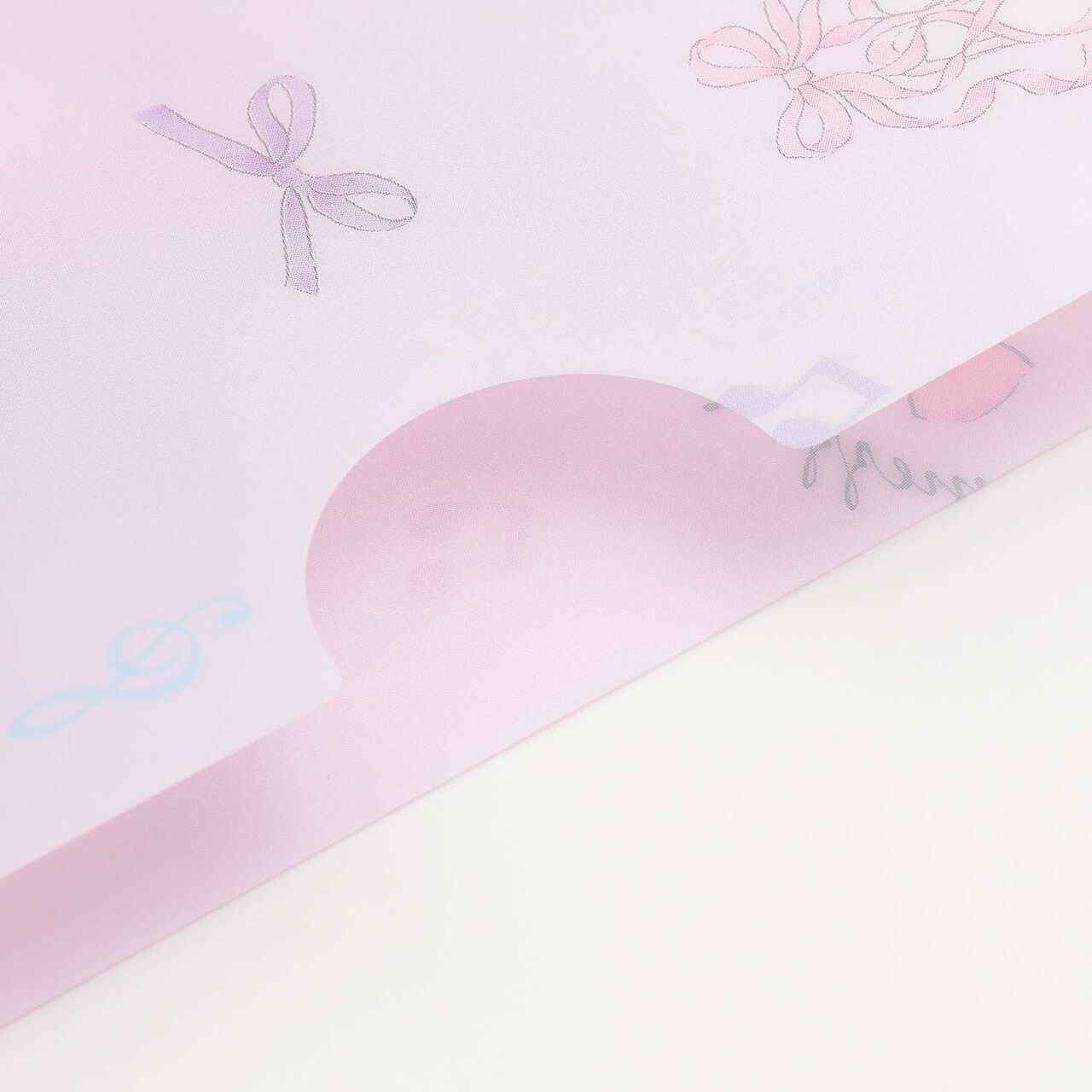 [Stationery] Ballet Pattern Clear File 2-Piece Set,Light pink, large image number 3