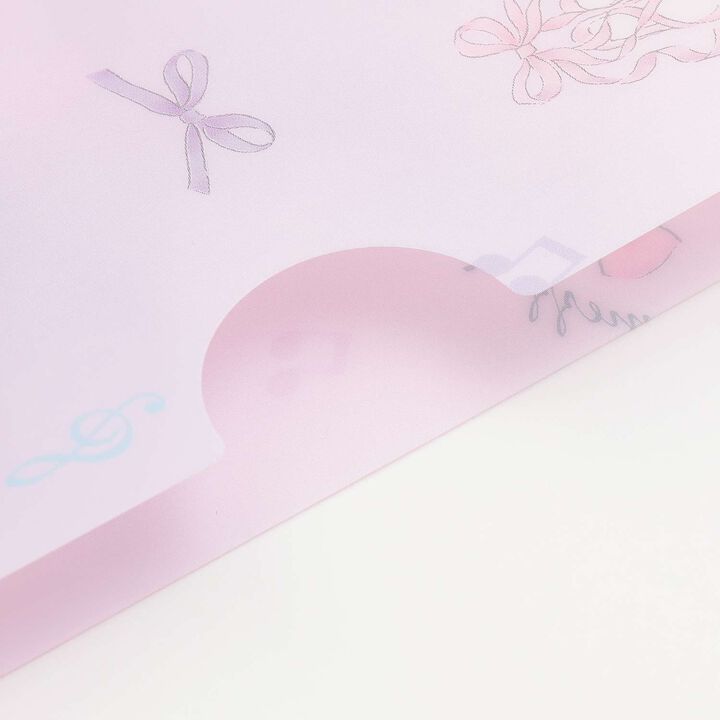 [Stationery] Ballet Pattern Clear File 2-Piece Set,Light pink, medium image number 3