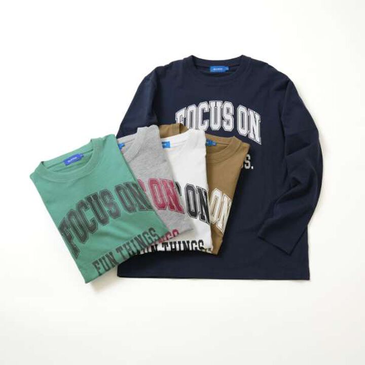 Affordable Front College Logo Long-Sleeve T-Shirt,Top gray, medium image number 9