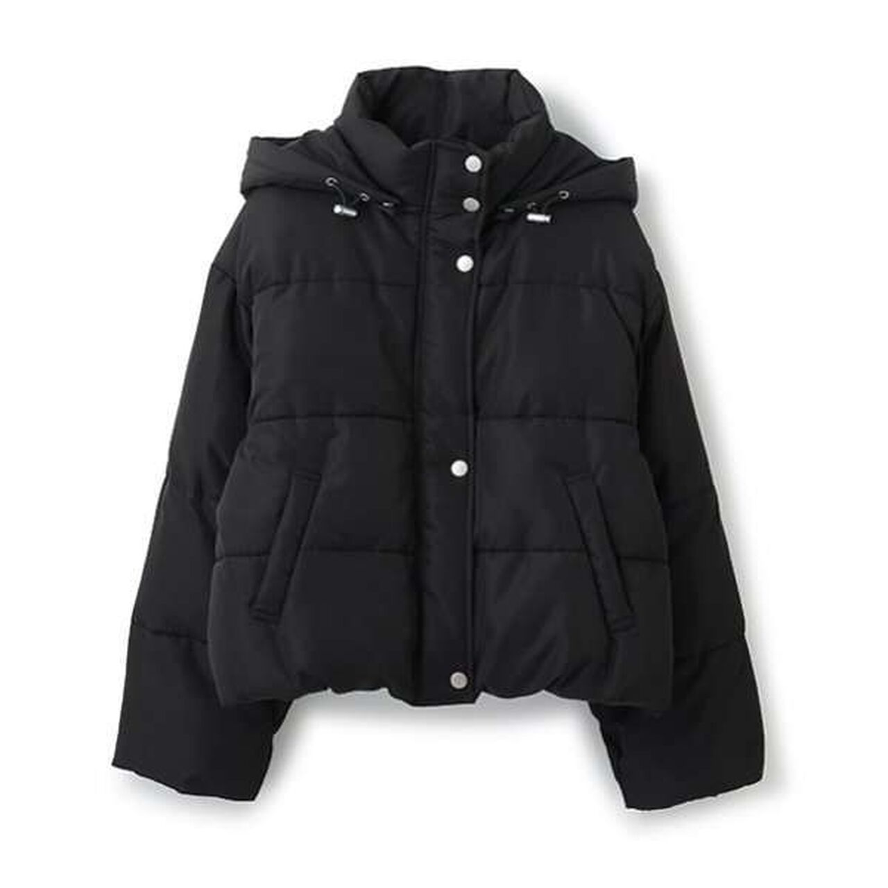 Puffy Short Jacket,Black, large image number 6