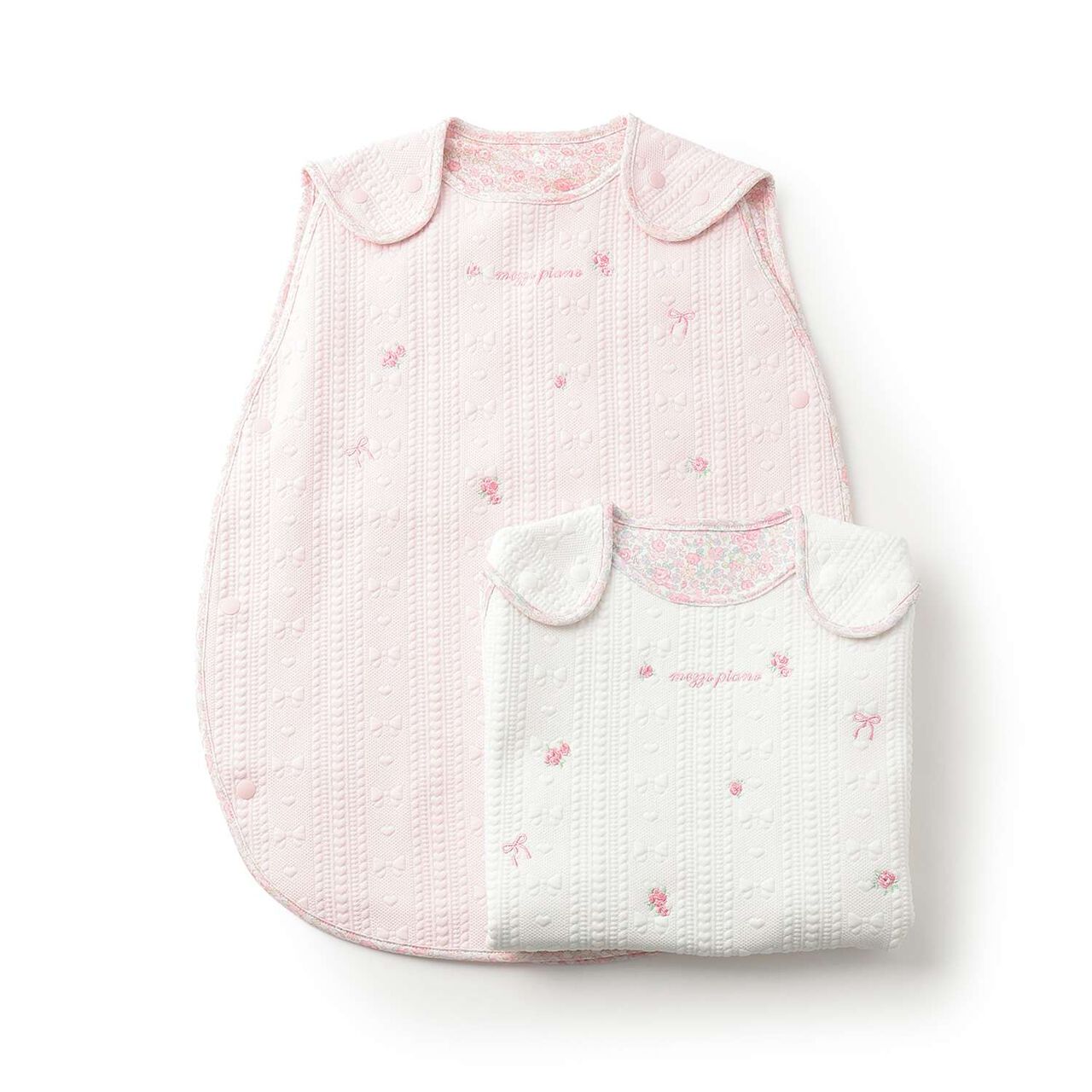 Puffed Jacquard Rose Embroidery Sleeper,Light pink, large image number 7