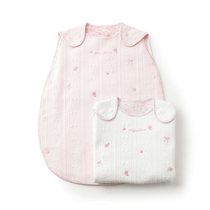 Puffed Jacquard Rose Embroidery Sleeper,Light pink, medium image number 7