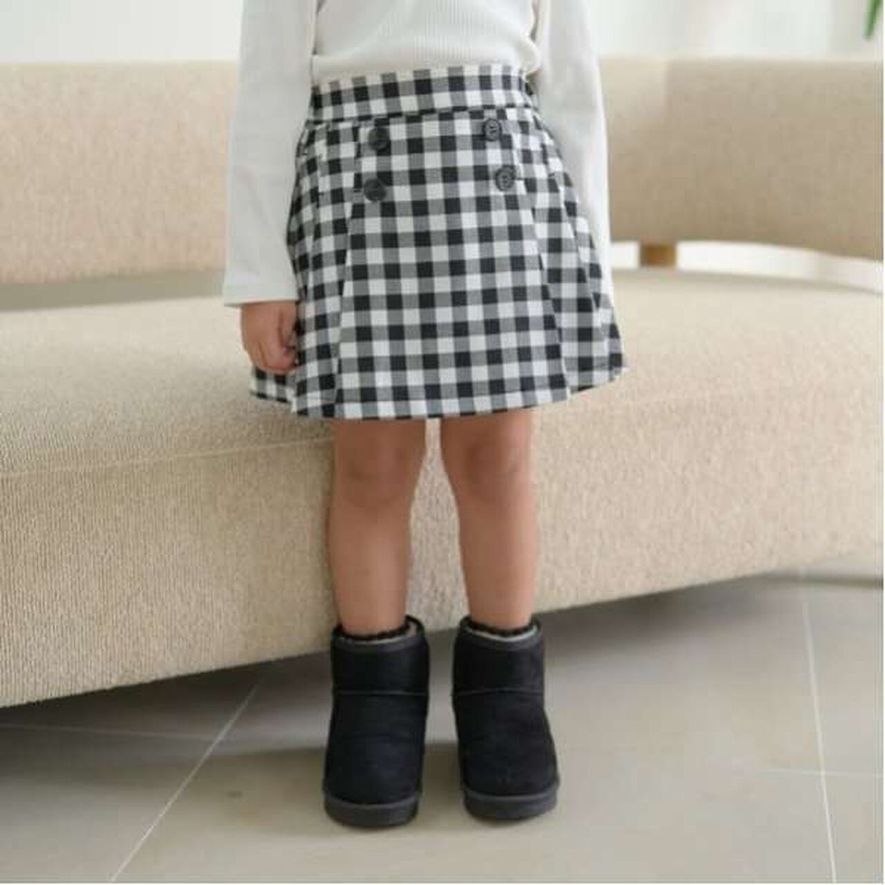 Tuck Pleated Skirt-Pants,Light gray, large image number 22