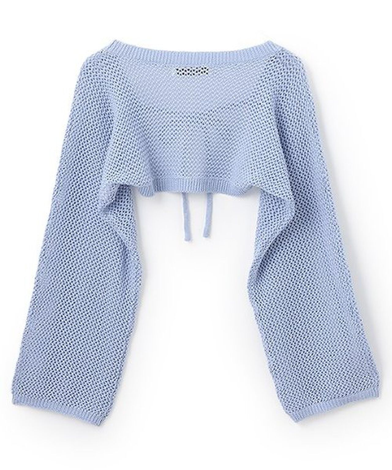 Mesh Ribbon Cardigan,Blue, large image number 4