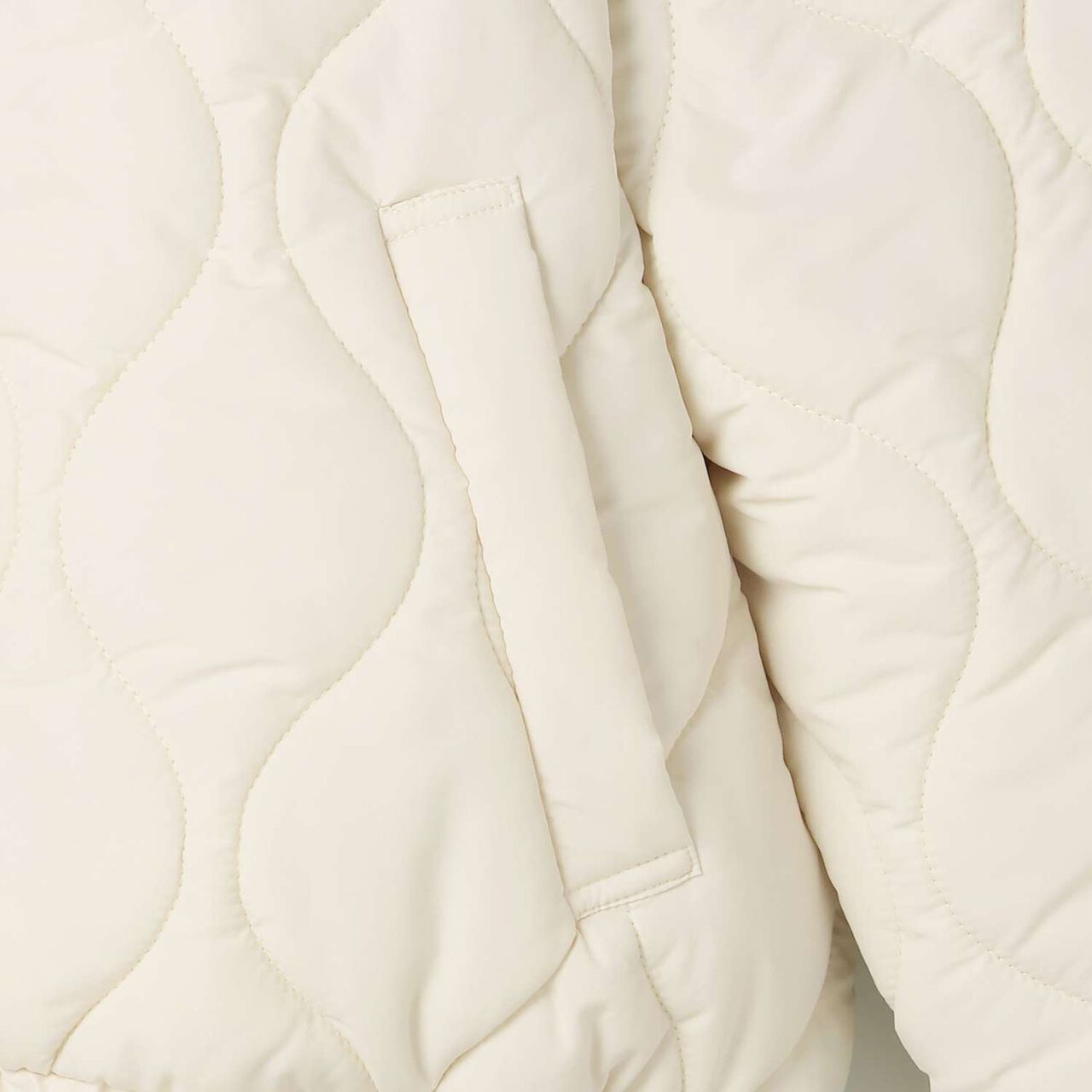 Big Puff Quilted Bomber Jacket,Ivory, large image number 5