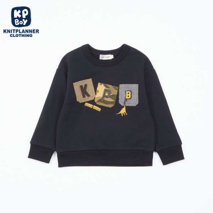 KP Boy KP Patch Sweatshirt with Pockets (0 to 0),Orange, medium image number 9