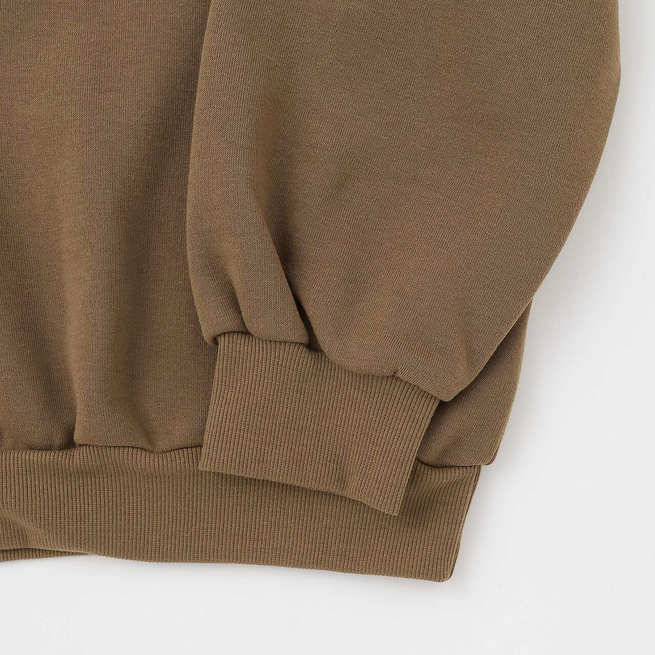 Back Heart Shaggy Lining Long-Sleeve Top & Bottom Set,Brown, large image number 12