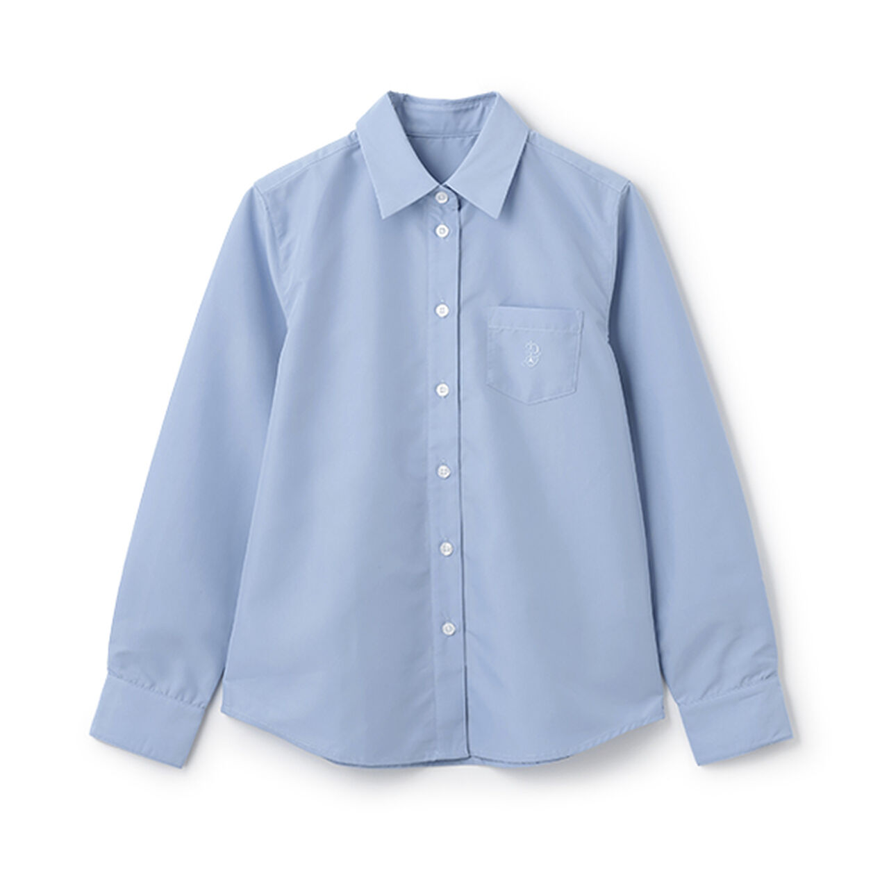 *Easy Care* Pointed Collar Blouse,Blue, large image number 0