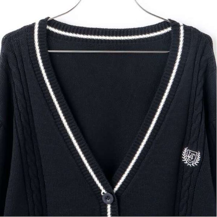 [Graduation Attire] Washable Knit Cardigan,Navy, medium image number 6