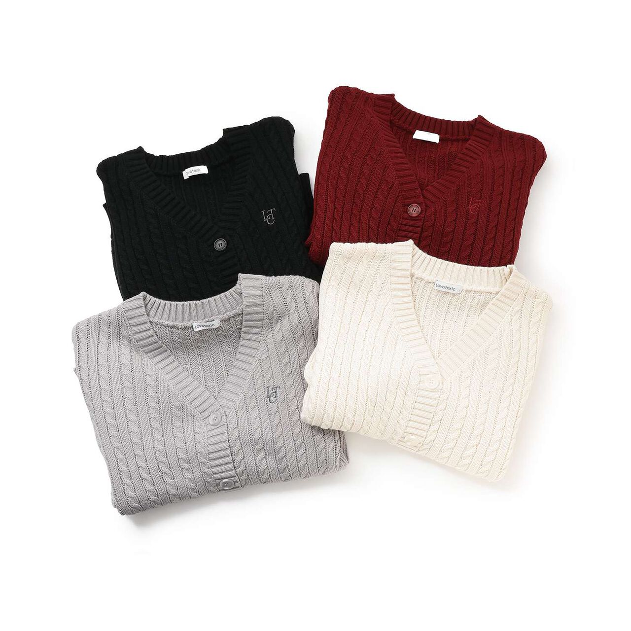 [GOOD PRICE] Cable Knit Cardigan,Ivory, large image number 5