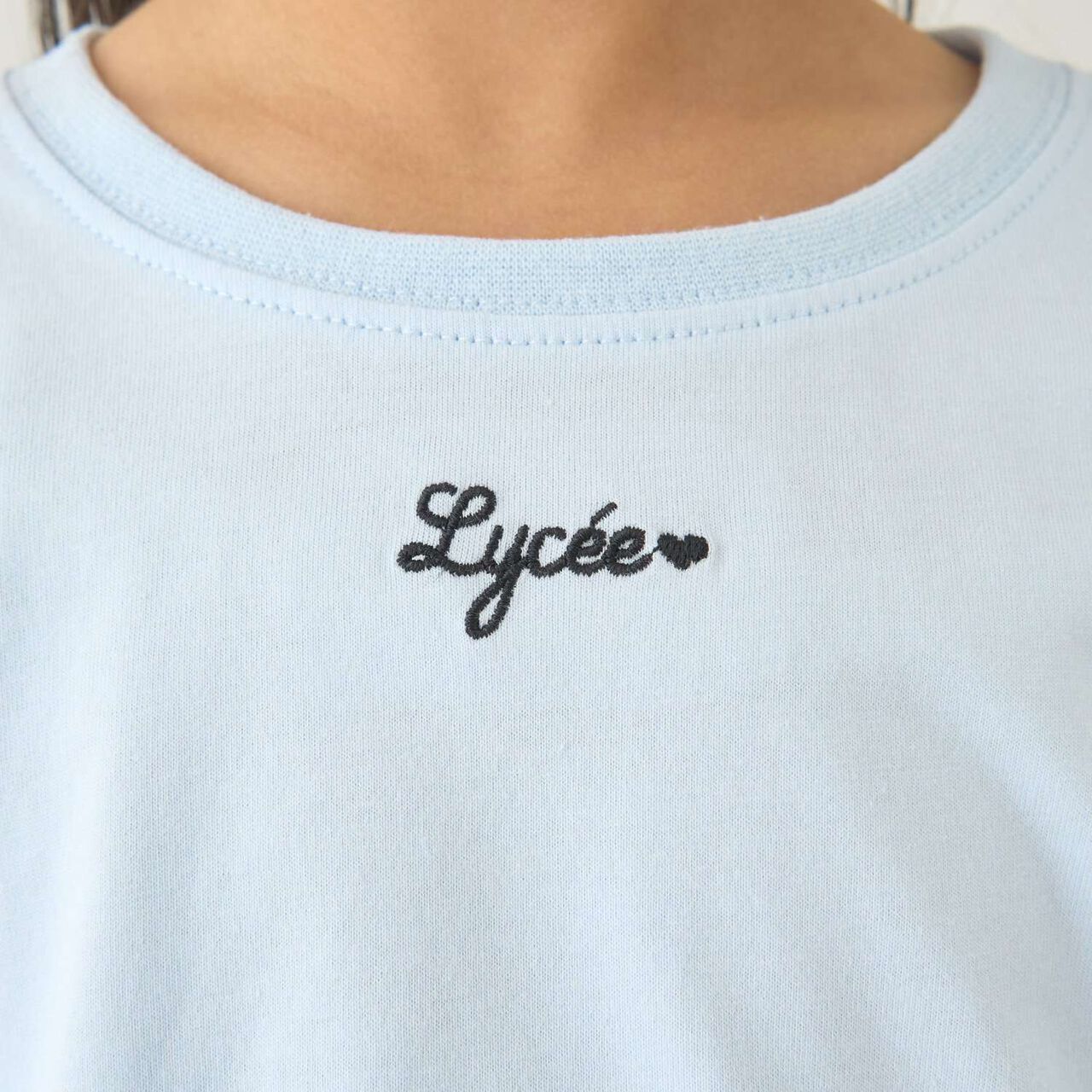 [100% Cotton] [School-Ready] A-Line T-Shirt (2-Piece Set),Sax blue, large image number 14