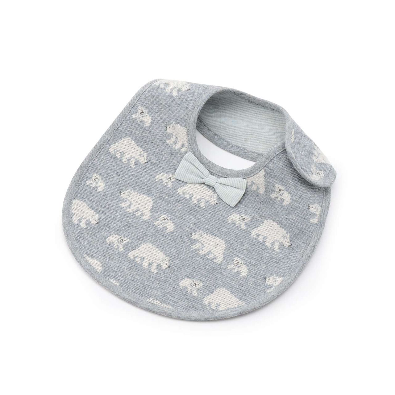 Organic Jacquard Bib,Navy, large image number 7