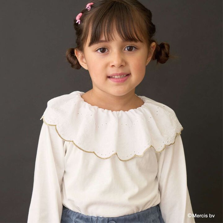 [Miffy] Soft Cotton Lace Collar Top,Light pink, medium image number 14