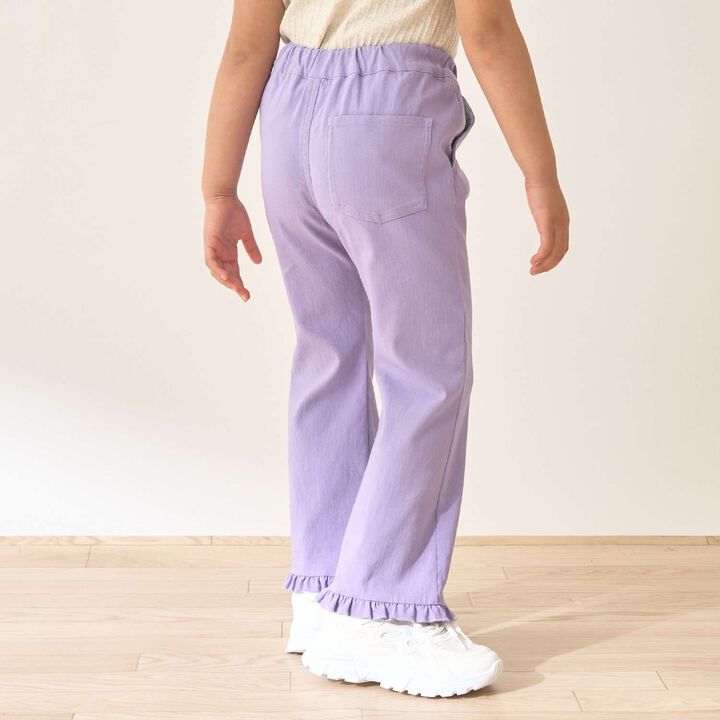 Tomo Pants Stretchy Hem Frill Flared Pants,Black, medium image number 27