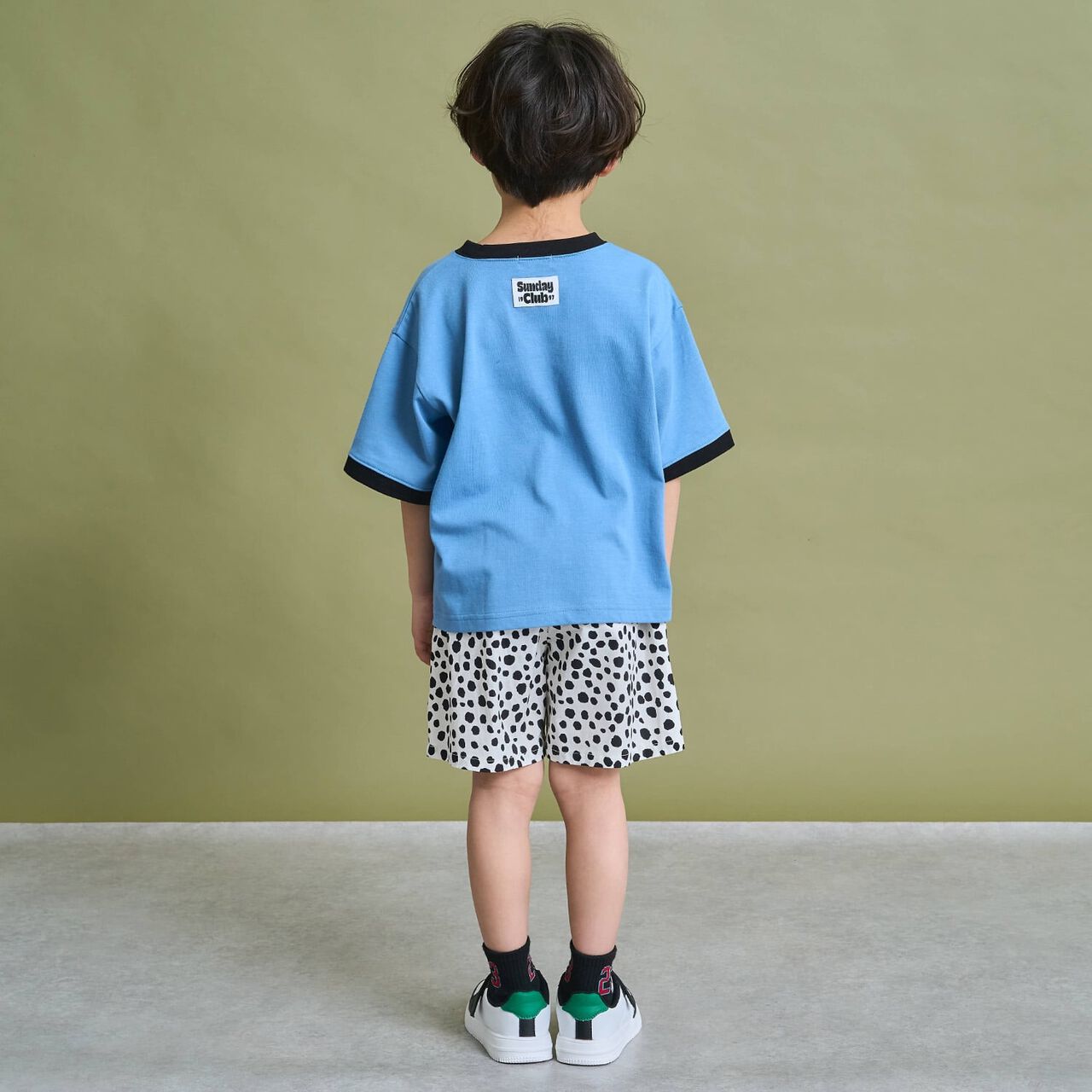 [Anti-Stain & Quick-Dry] Distressed Logo Print Ringer T-Shirt,Turquoise, large image number 14