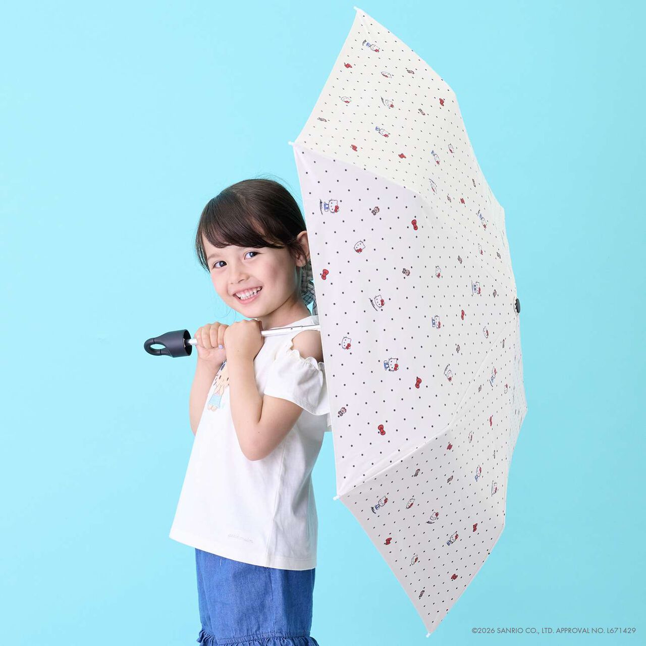[Sanrio Characters] All-Weather Folding Umbrella,Ivory, large image number 1