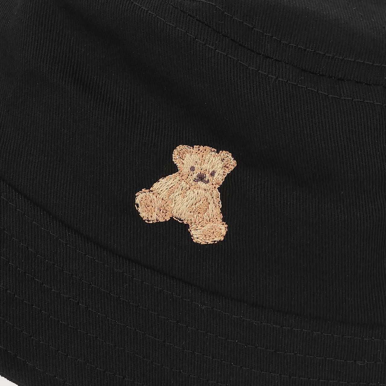 Bear Embroidery Bucket Hat,Off white, large image number 2