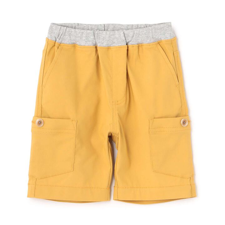 Stretch Twill Cargo Half Pants,Mustard, medium image number 0