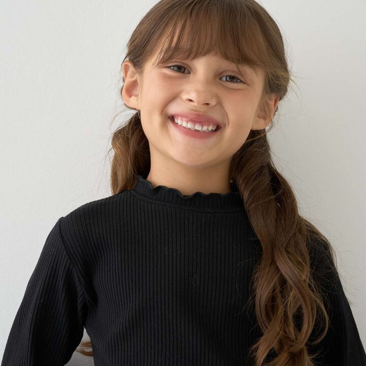 Ribbed Fabric Turtleneck,Pearl white, medium image number 7