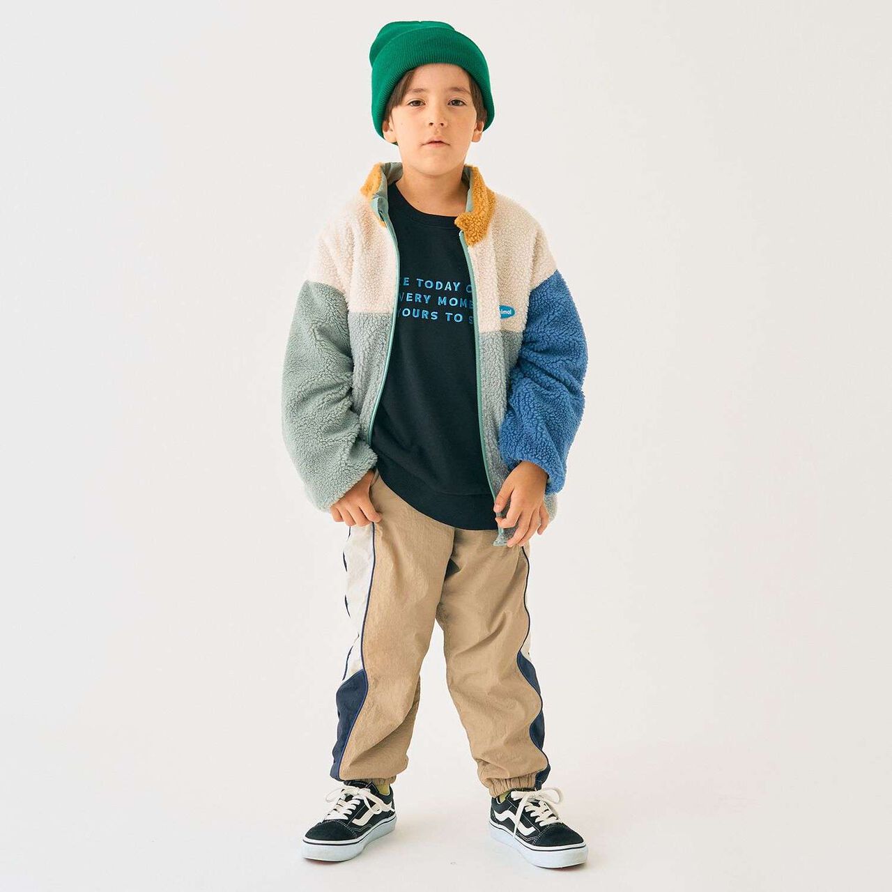 Reversible Color-Blocked Boa Outerwear,Black, large image number 34