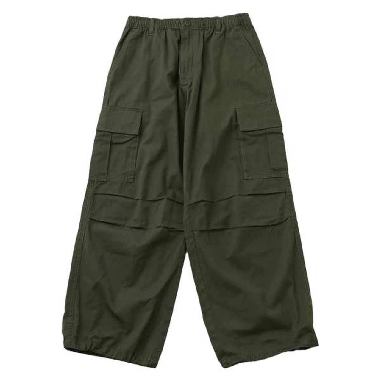 Cotton Twill Wide Cargo Pants,Khaki, large image number 13