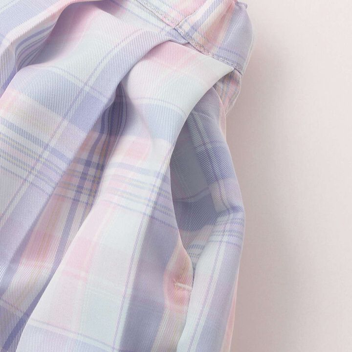 [Restock] Charm-Detail Check Pleated Skirt-Pants,Mint, medium image number 4