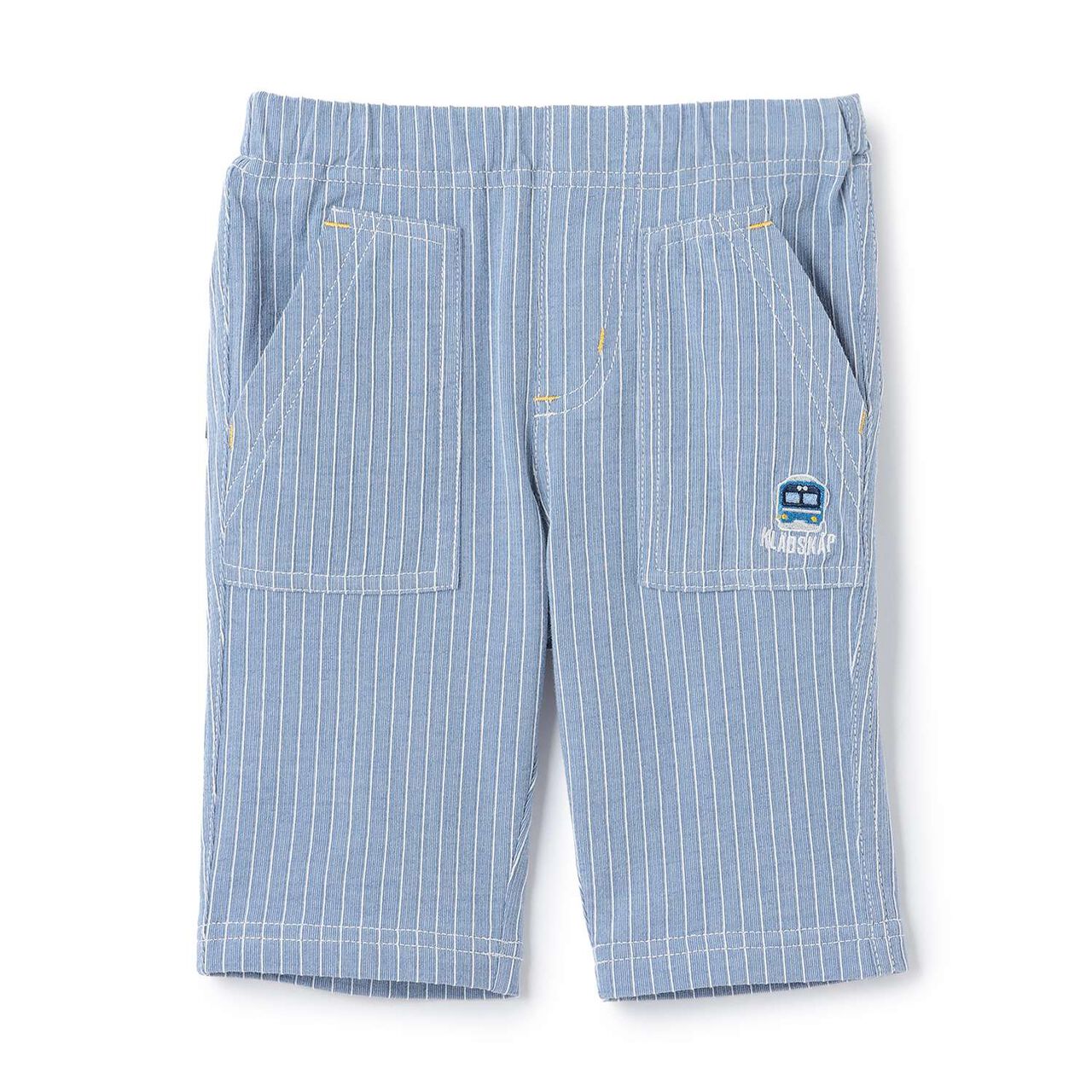 Train Stripe 6/10 Length Pants,Sax blue, large image number 0