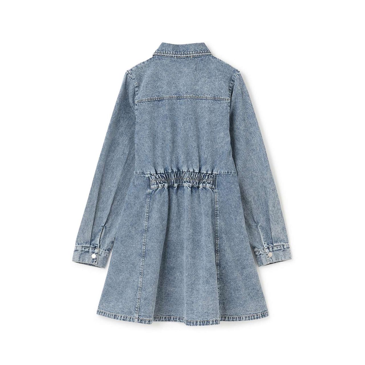 Denim Shirt Dress,Black, large image number 6