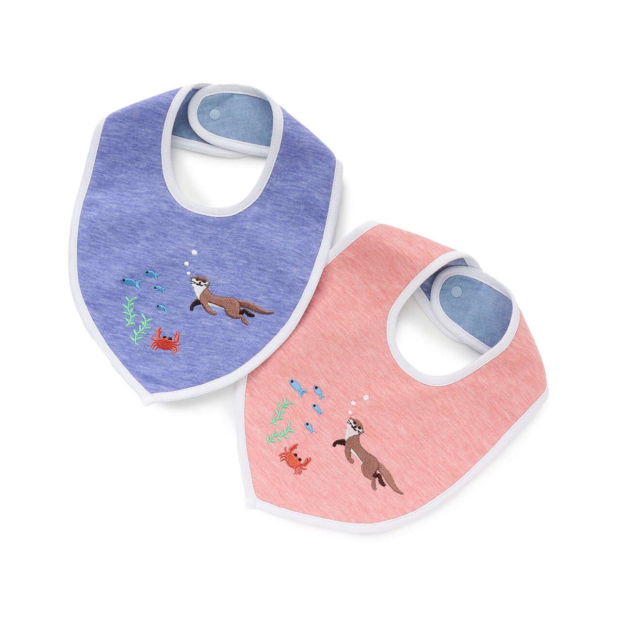 Otter Embroidery Bib,Red, large image number 7