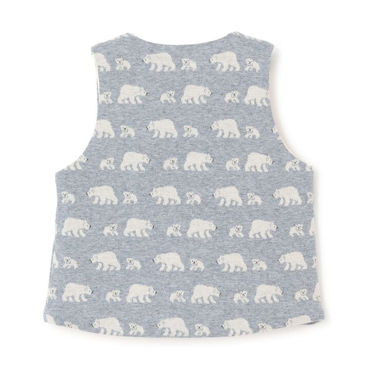 Organic Jacquard Vest,Navy, medium image number 1