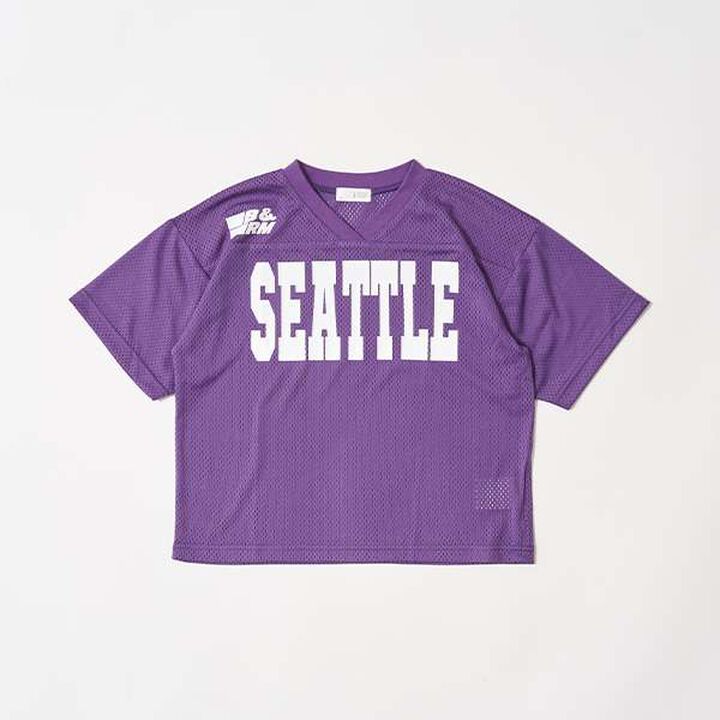 [Set Up Compatible] V-Neck Mesh Top,Purple, medium image number 12