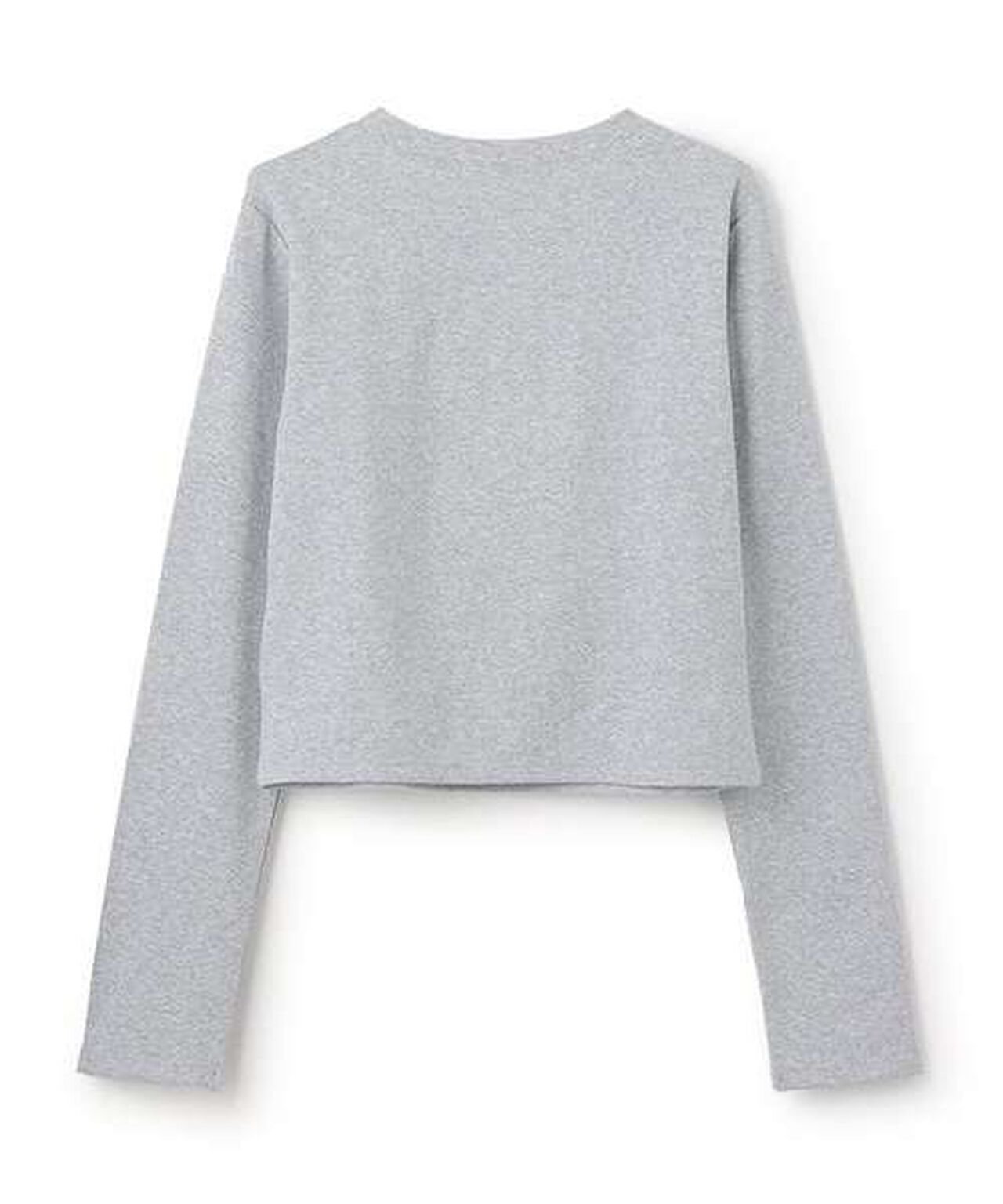Motif Frill Long-Sleeve T-Shirt,Gray, large image number 7