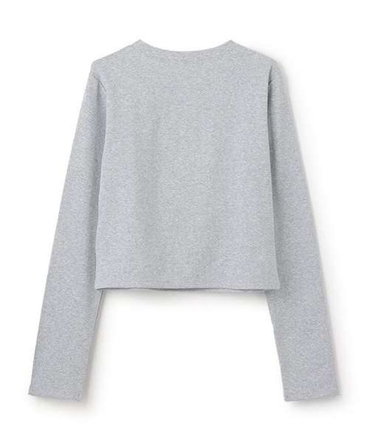 Motif Frill Long-Sleeve T-Shirt,Gray, medium image number 7