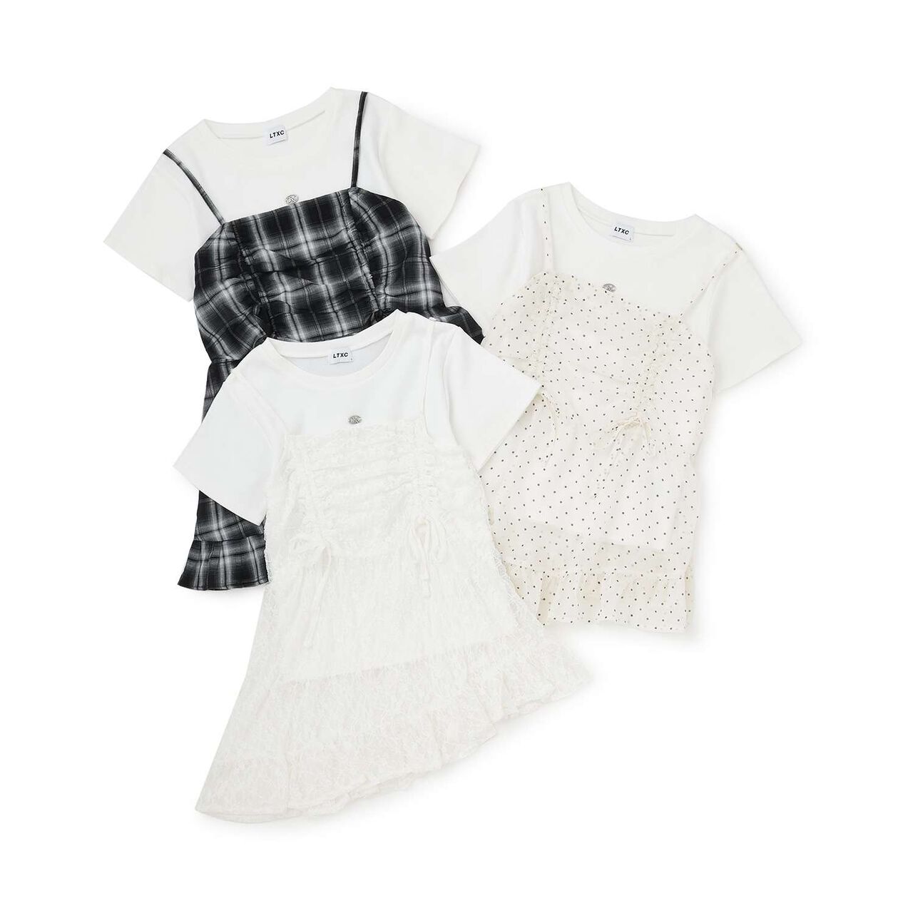 [LTXC/Antibacterial Deodorizing] Inner Lined Irregular Hem Camisole Tunic,Polka dots, large image number 8