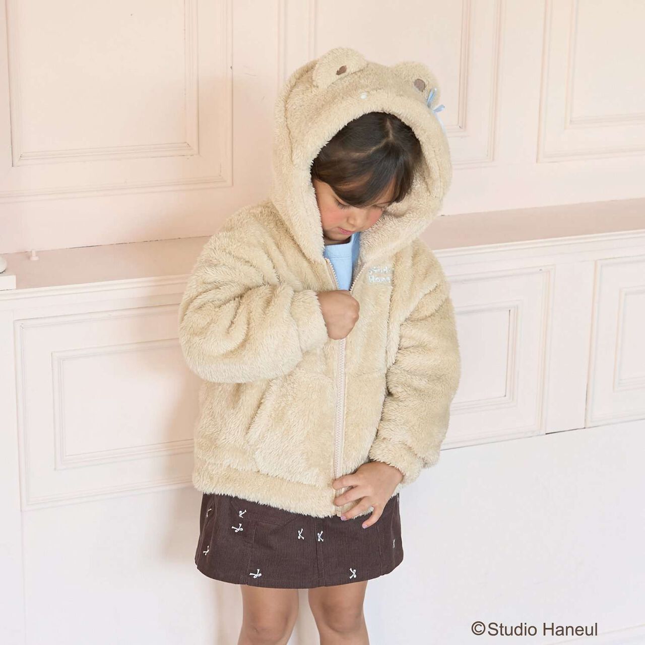 [Studio Hanul] Pam & Tarte Fluffy Zip Parka,Beige, large image number 14
