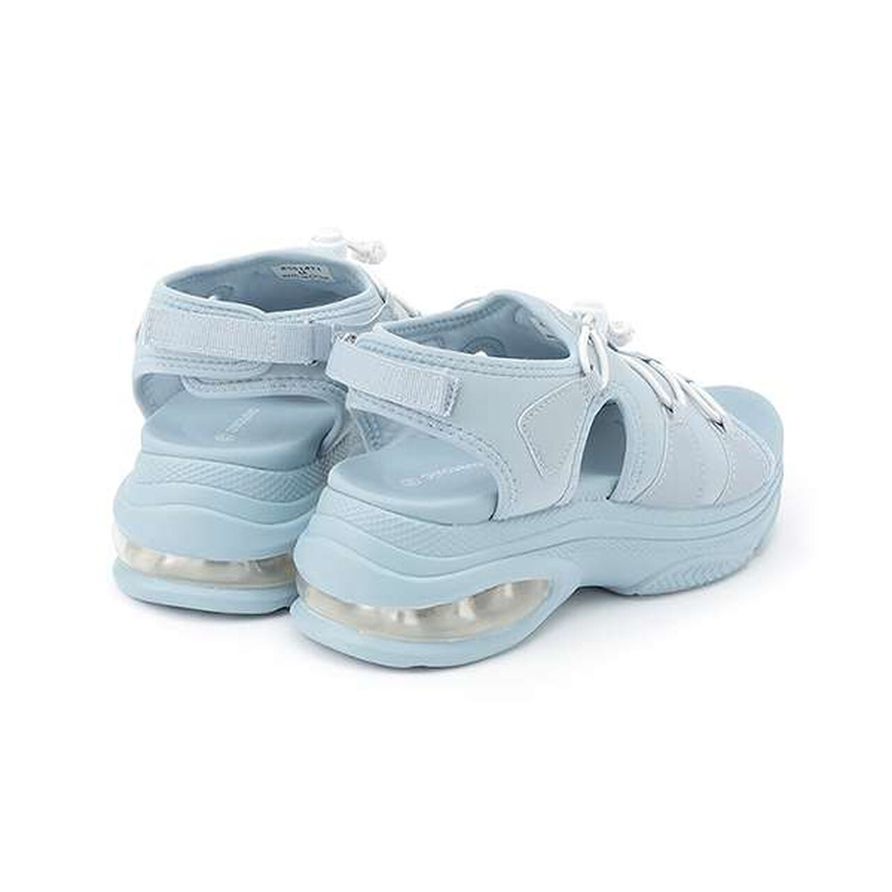 Drawstring Platform Sandals,Sax blue, large image number 3