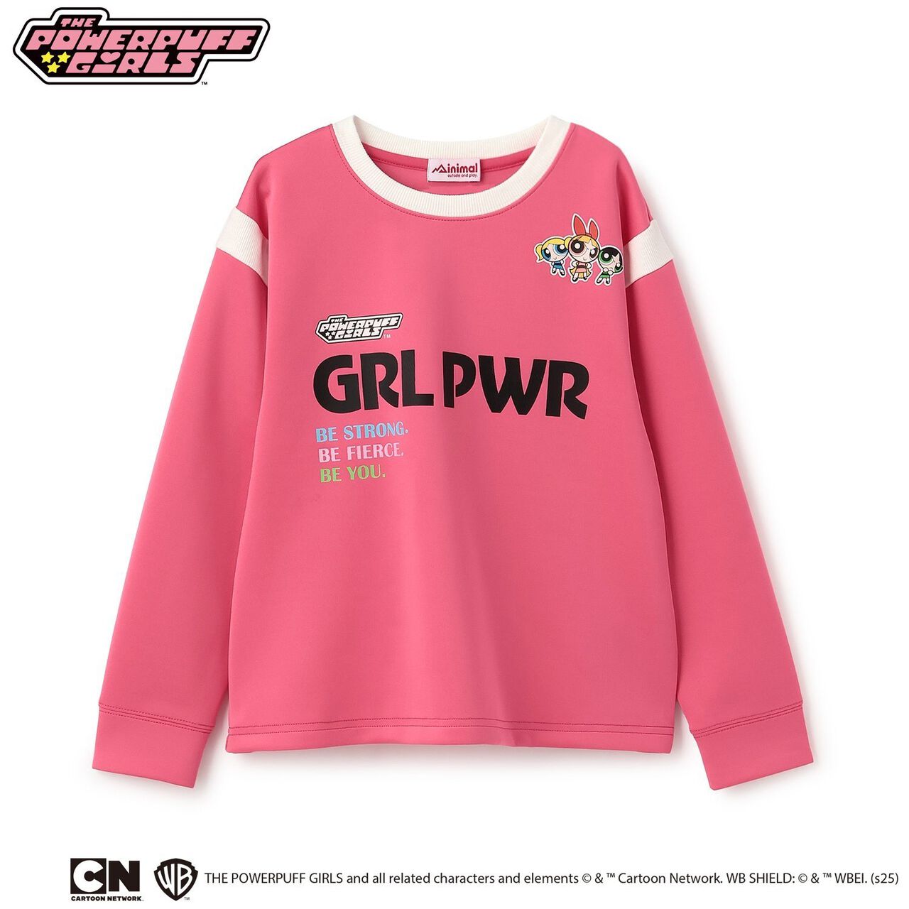 [Anti-Stain Finish] Powerpuff Girls Ponte Logo Crew,Magenta, large image number 11