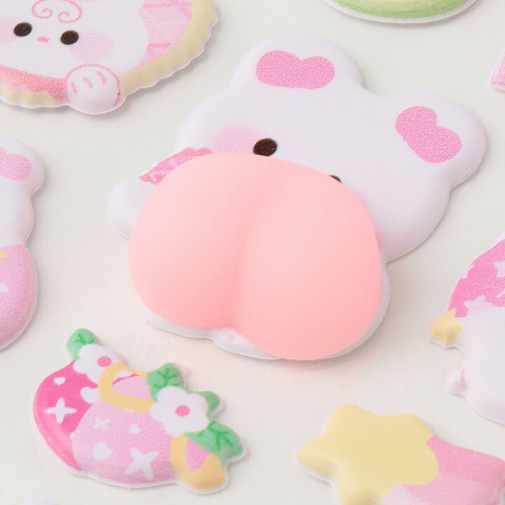 Animal Tail Stickers,Peach, medium image number 2