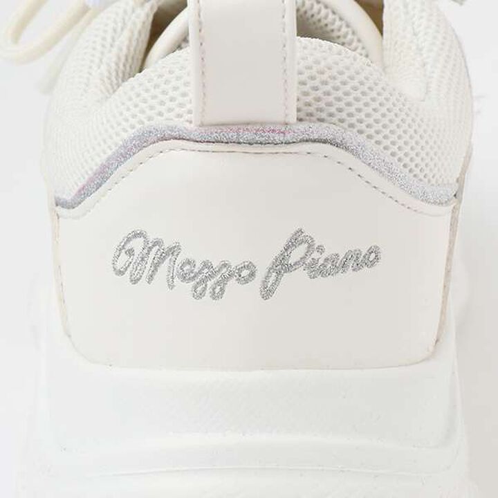 Dad Sneakers with Pearl Charm,White, medium image number 10