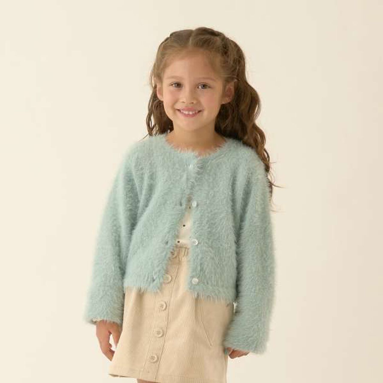 Shaggy Knit Cardigan,Red, large image number 22