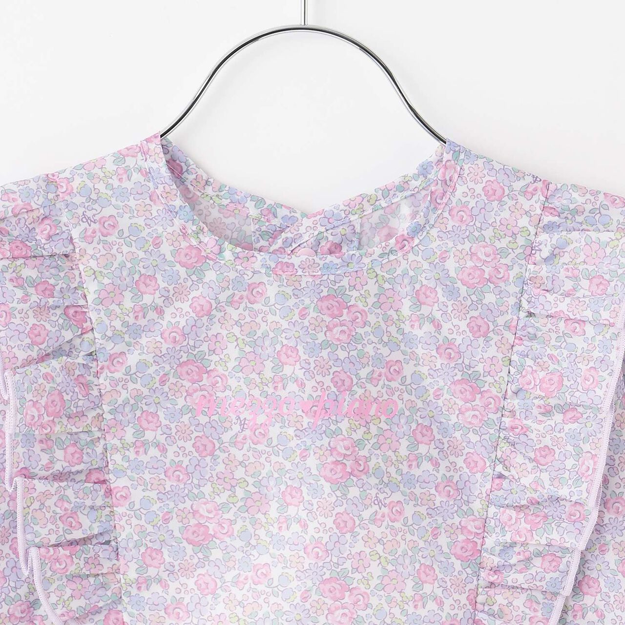 Little Flower Pattern Dining Smock,Pink, large image number 3