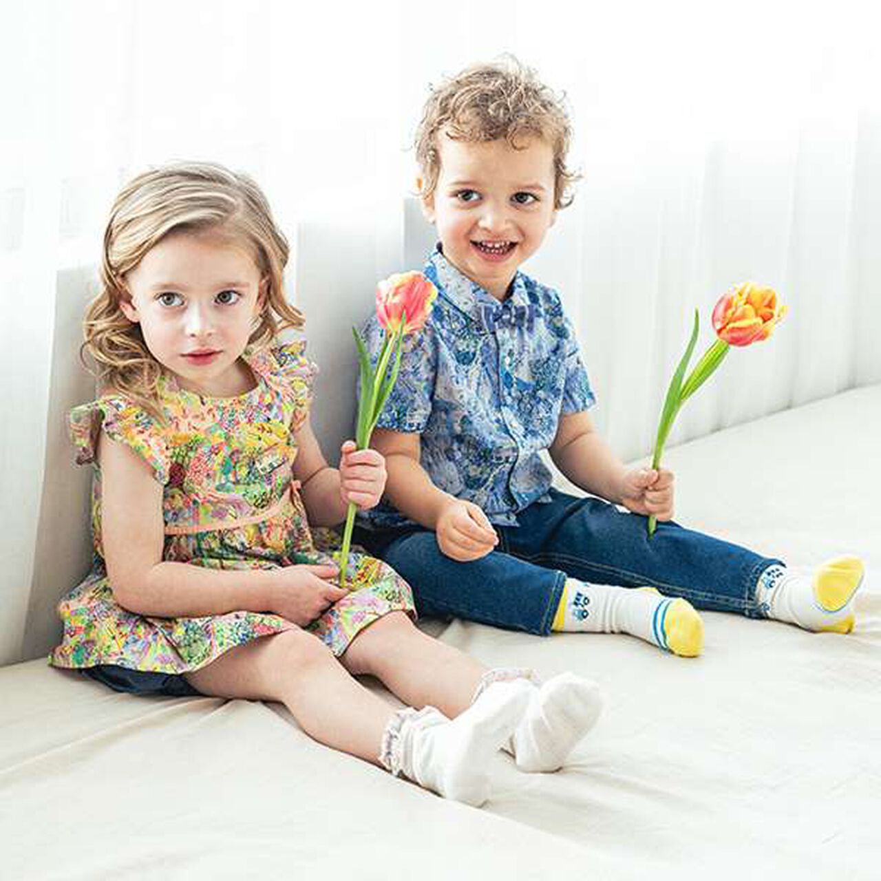 Royal Oak House Short-Sleeve Shirt with Bow Tie,Blue, large image number 6