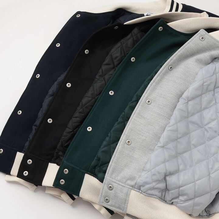 Reversible Quilted Varsity Jacket,Top gray, medium image number 11