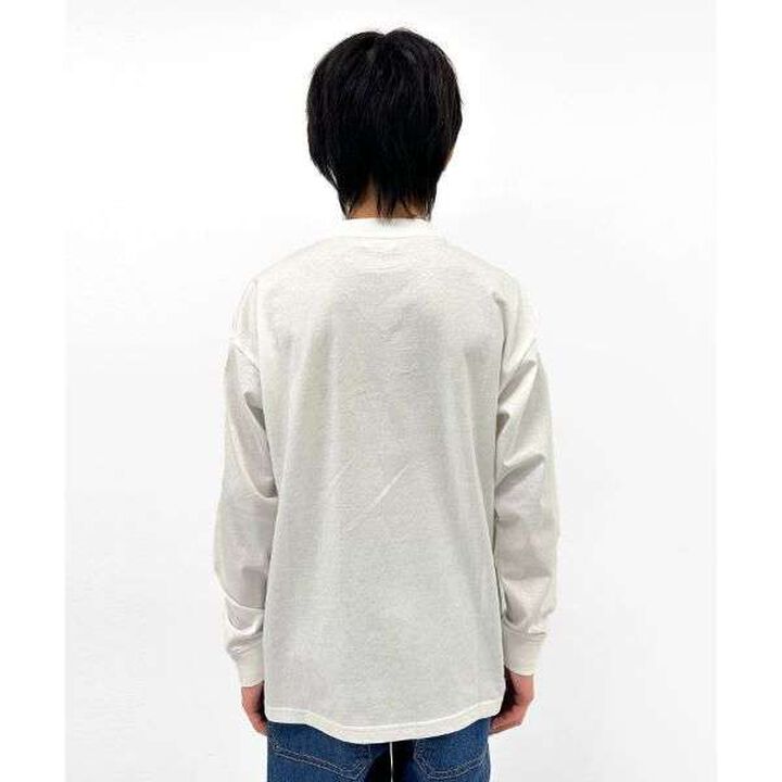 [Adult Size Available] Graffiti Print Long-Sleeve T-Shirt,White, medium image number 5