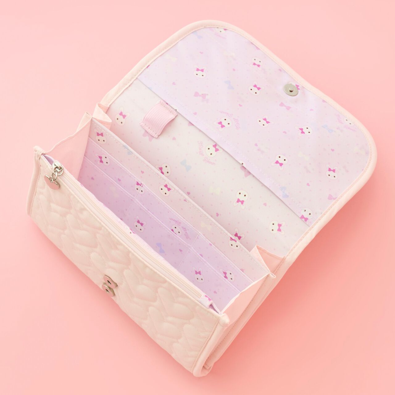 Mezzo Piano Mama Rabbit Appliqu&eacute; Mother-Child Multi Case,Light pink, large image number 9