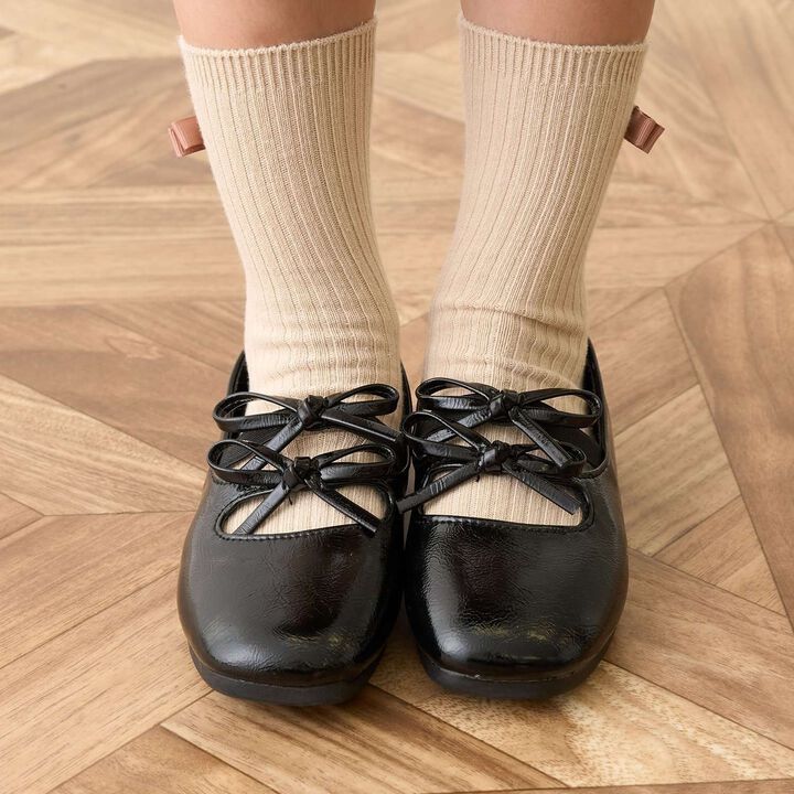 Double Ribbon Ballet Shoes,Gold, medium image number 20