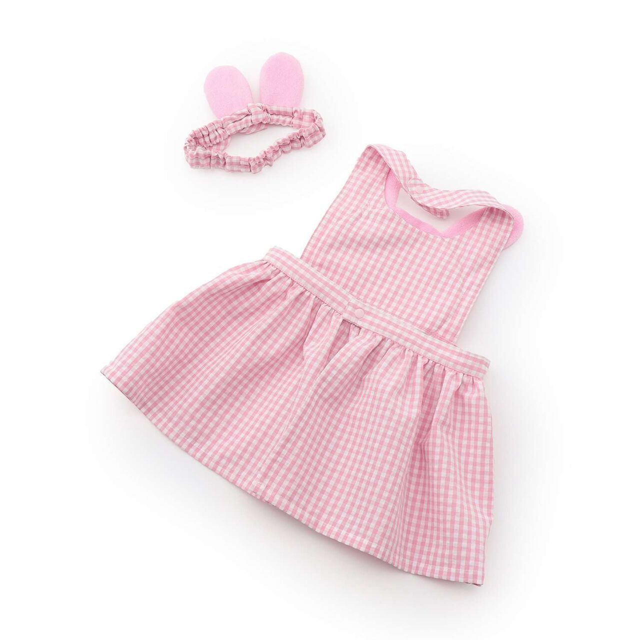 Baby Beret-chan Apron & Headband Set,Pink, large image number 1